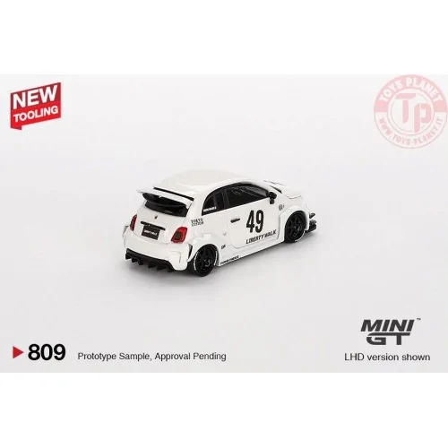 FIAT 595 ABARTH LB-WORKS X ABAS WORKS GARA WHITE 2024 1:64 MGT00809-L MINI GT