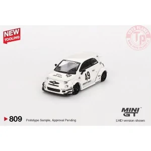 FIAT 595 ABARTH LB-WORKS X ABAS WORKS GARA WHITE 2024 1:64 MGT00809-L MINI GT