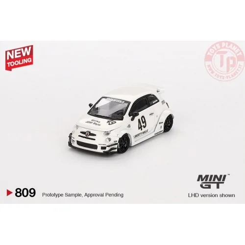 FIAT 595 ABARTH LB-WORKS X ABAS WORKS GARA WHITE 2024 1:64 MGT00809-L MINI GT