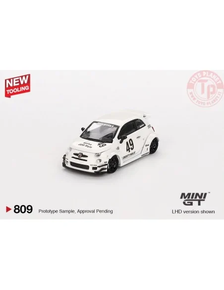 FIAT 595 ABARTH LB-WORKS X ABAS WORKS GARA WHITE 2024 1:64 MGT00809-L MINI GT