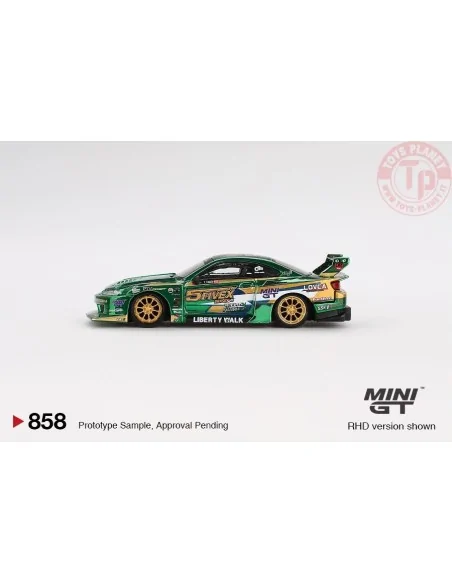 Nissan Silvia S15 LB-Super Silhouette Fausto Racing, green 2024 1:64 MGT00858-L MINI GT