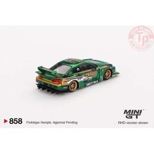 Nissan Silvia S15 LB-Super Silhouette Fausto Racing, green 2024 1:64 MGT00858-L MINI GT