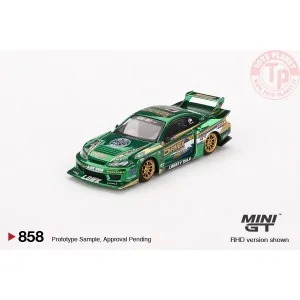 Nissan Silvia S15 LB-Super Silhouette Fausto Racing, green 2024 1:64 MGT00858-L MINI GT