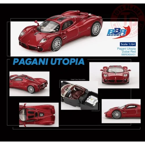 PAGANI UTOPIA DUBAI RED 2023 1:64 BBRDIE6431 BBR MODELS 1:64