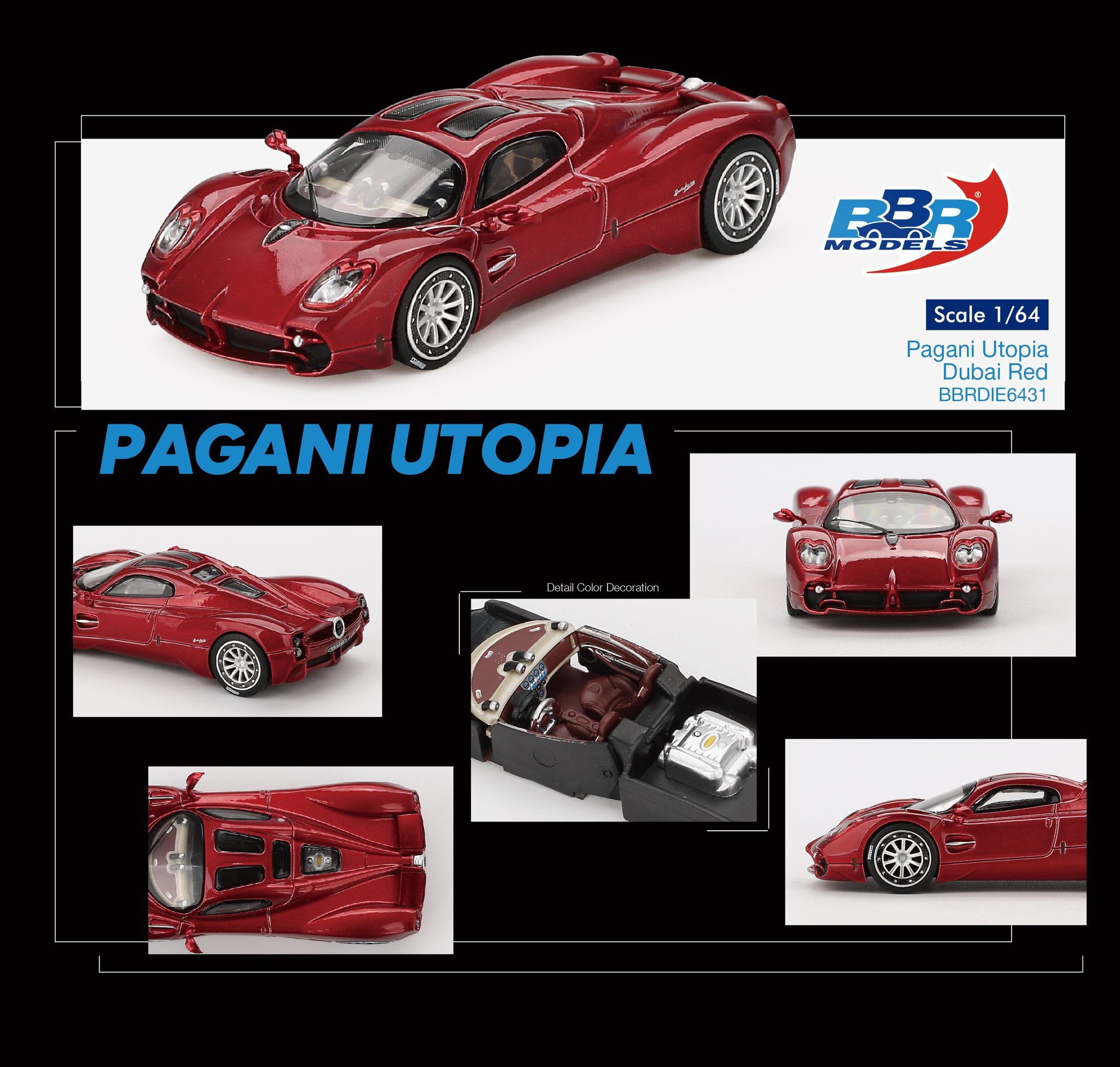 BBRDIE6431 PAGANI UTOPIA DUBAI RED 2023 1:64 17,90 € BBR
