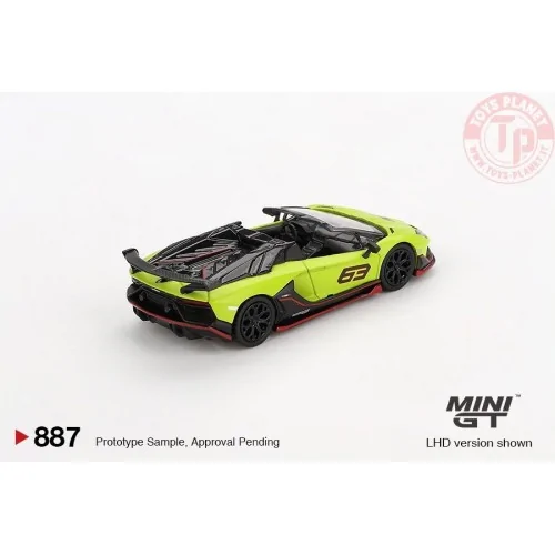LAMBORGHINI AVENTADOR SVJ 63 ROADSTER VERDE SHOCK 2022 1:64 MGT00887-L Mini Gt