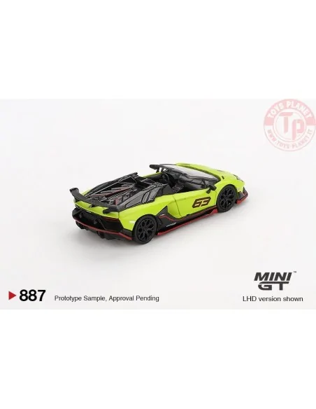 LAMBORGHINI AVENTADOR SVJ 63 ROADSTER VERDE SHOCK 2022 1:64 MGT00887-L Mini Gt