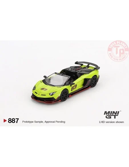 LAMBORGHINI AVENTADOR SVJ 63 ROADSTER VERDE SHOCK 2022 1:64 MGT00887-L Mini Gt