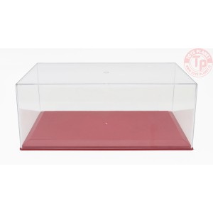 1/18 VETRINA BASE IN PLASTICA ROSSO 33cm x 17 cm V2 VETRINE