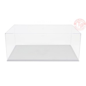 1/18 VETRINA BASE IN PLASTICA BIANCO 33cm x 17 cm V3 VETRINE