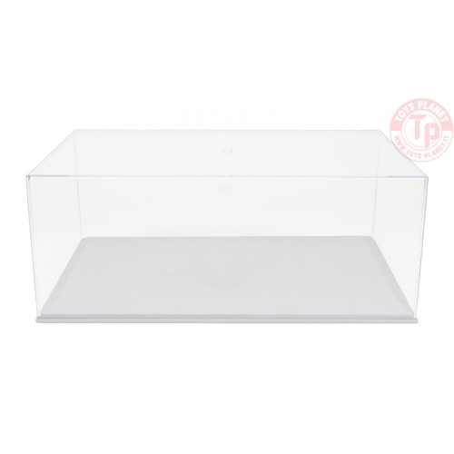 1/18 VETRINA BASE IN PLASTICA BIANCO 33cm x 17 cm V3 VETRINE