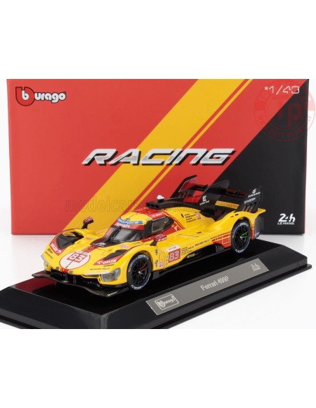 1/43 FERRARI 499P 3.0L TURBO V6 TEAM AF CORSE N 83 24h LE MANS 2024 ROBERT KUBICA - ROBERT SHWARTZMAN - YIFEI YE CON VETRINA ...
