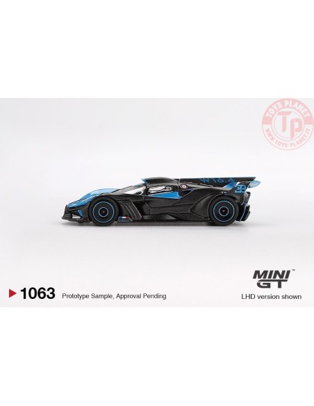 1:64 BUGATTI BOLIDE PRESENTATION BLACK AND BLUE 2024 MGT01063-L MINI GT