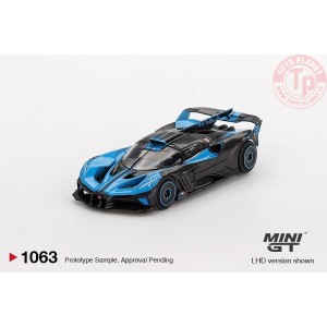 1:64 BUGATTI BOLIDE PRESENTATION BLACK AND BLUE 2024 MGT01063-L Mini Gt
