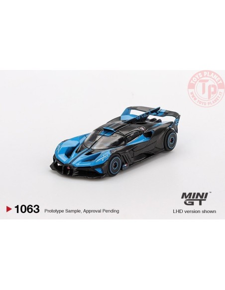 1:64 BUGATTI BOLIDE PRESENTATION BLACK AND BLUE 2024 MGT01063-L MINI GT