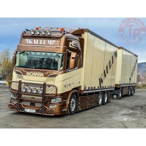 Scania NGR Highline 6x2 motorwagen met 3-assige schamelaanhanger Kaulum Transport TEKNO 89256 TEKNO