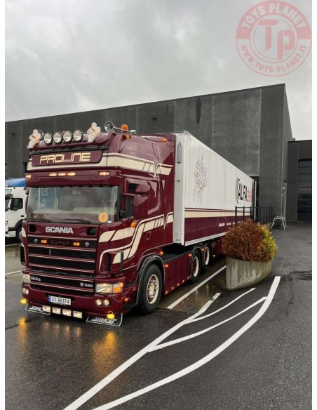 Scania 164G-580 Topline met 3-assige koeloplegger Proline TEKNO 88538 TEKNO
