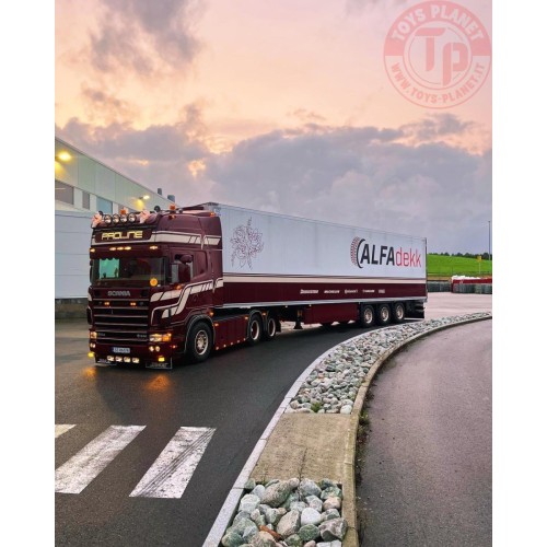 Scania 164G-580 Topline met 3-assige koeloplegger Proline TEKNO 88538 TEKNO