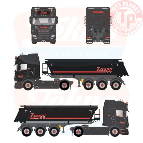 Scania NGR Highline 4x2 trek met 3-as Meiler kip Zaugg TEKNO 87885 TEKNO