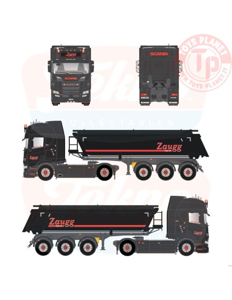Scania NGR Highline 4x2 trek met 3-as Meiler kip Zaugg TEKNO 87885 TEKNO