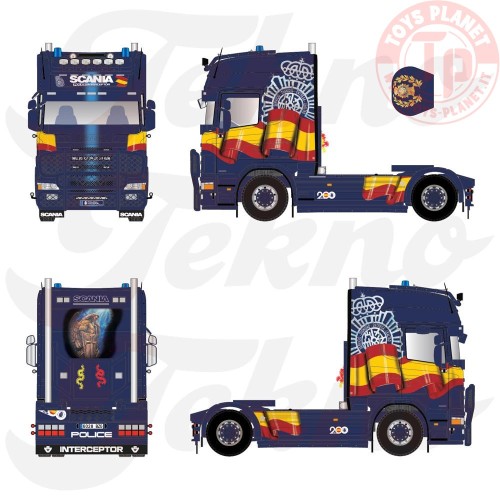 Scania 4-serie Topline 4x2 Police Interceptor Spain TEKNO 87793 TEKNO