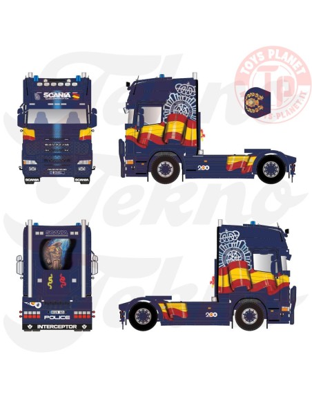 Scania 4-serie Topline 4x2 Police Interceptor Spain TEKNO 87793 TEKNO