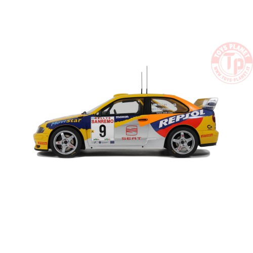 1:18 SEAT CORDOBA EVO 2 WRC YELLOW H. ROVANPERA SAN REMO 1999 OT483 OTTOMOBILE