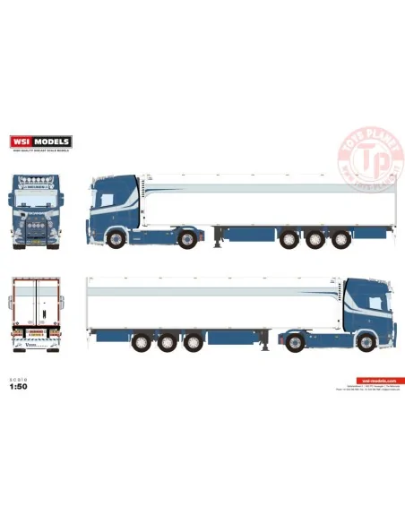 SCANIA S HIGHLINE CS20H 4X2 REEFER TRAILER - 3 AXLE Meijnen Transport WSI 01-4619 WSI MODELS