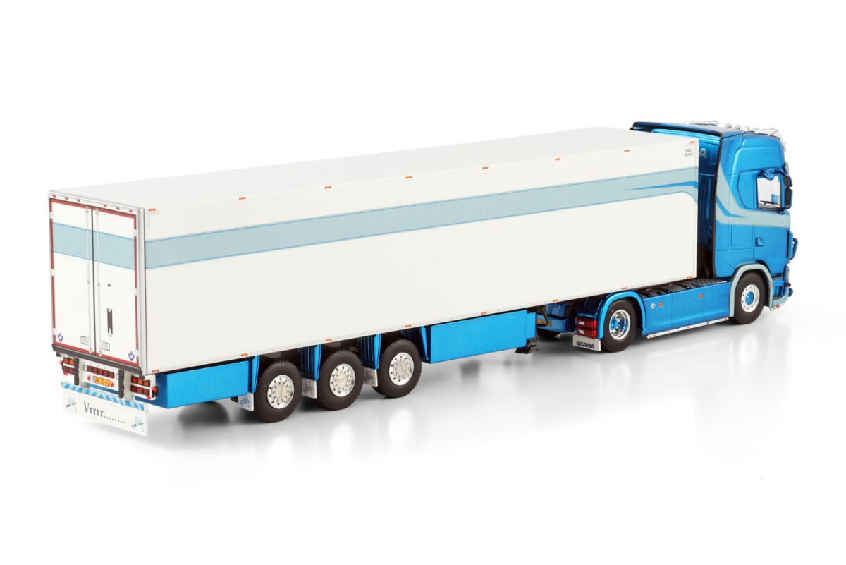 自動車 WSI 01-3299 SCANIA HIGHLINE+TRAILER 1/50 WSI for SCANIA S HIGHLINE CS20H 6x2 TWIN STEER REEFER