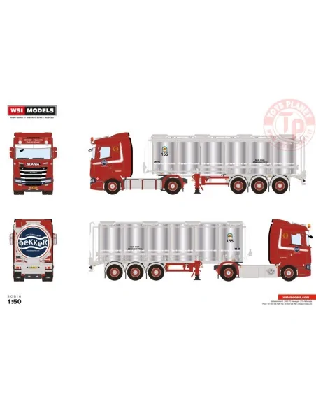 SCANIA S NORMAL CS20N 4X2 TANK TRAILER - 3 AXLE Dekker Tanktransport BV WSI 01-4702 WSI MODELS SCANIA S NORMAL CS20N 4X2 TANK TRAILER - 3 AXLE Dekker Tanktransport BV WSI 01-4702 WSI MODELS