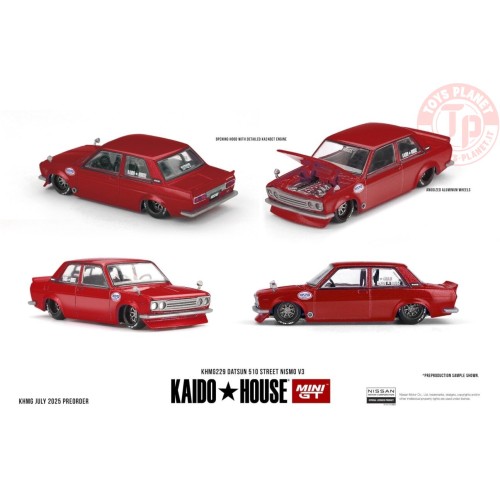1:64 DATSUN 510 STREET NISMO V3 1969 KHMG229 Mini Gt