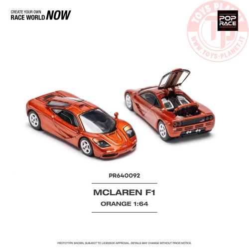 1/64 McLaren F1 Orang PR64-92 POP RACE