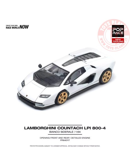 1/64 Lamborghini Countach LPI 800-4 - Bianco Siderale PR64-117 POP RACE