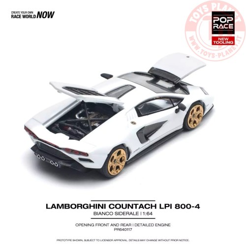 1/64 Lamborghini Countach LPI 800-4 - Bianco Siderale PR64-117 POP RACE
