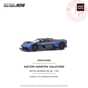 1/64 ASTON MARTIN VALKYRIE SATIN MARINA BLUE PR64-96 POP RACE