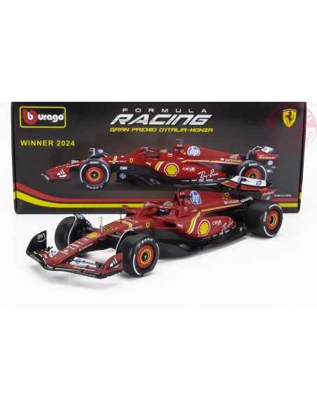 1/18 FERRARI F1 SF-24 TEAM SCUDERIA FERRARI N 16 WINNER ITALY MONZA GP 2024 CHARLES LECLERC BURAGO 18-16815-L-MONZA BURAGO
