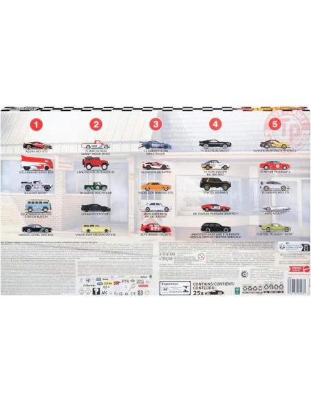 1/64 hot wheels boulevard deluxe mix box con 25 auto HOT WHEELS HJT52 HOT WHEELS