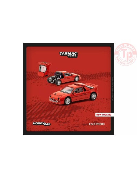 1/64 FORD RS200 rosso TARMAC T64PR-001-RE TARMAC WORKS