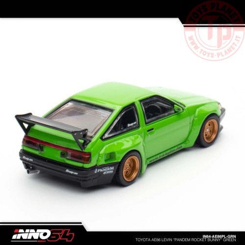 1/64 Toyota AE86 Levin "Pandem Rocket Bunny" verde IN64-AE86PL-GRN INNO MODELS
