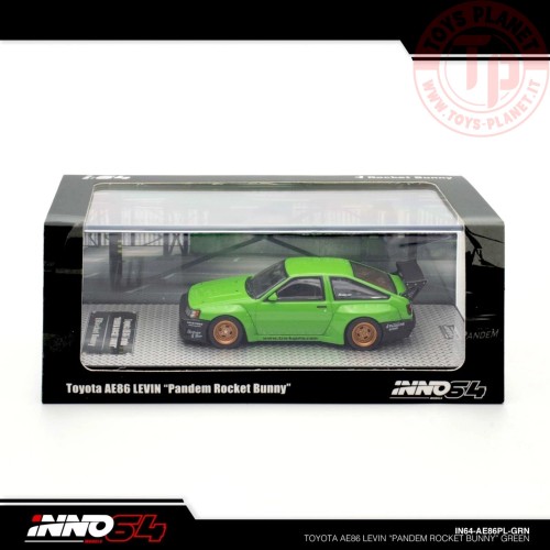 1/64 Toyota AE86 Levin "Pandem Rocket Bunny" verde IN64-AE86PL-GRN INNO MODELS