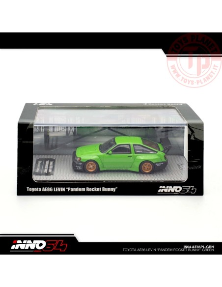 1/64 Toyota AE86 Levin "Pandem Rocket Bunny" verde IN64-AE86PL-GRN INNO MODELS