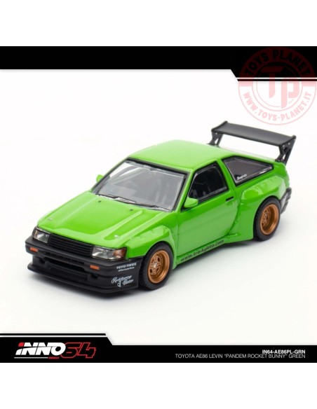 1/64 Toyota AE86 Levin "Pandem Rocket Bunny" verde IN64-AE86PL-GRN INNO MODELS