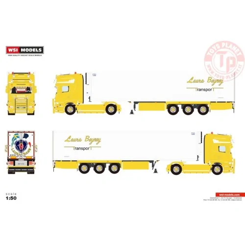 SCANIA STREAMLINE TOPLINE 4X2 REEFER TRAILER - 3 AXLE Lauratrans WSI 01-4612 WSI MODELS