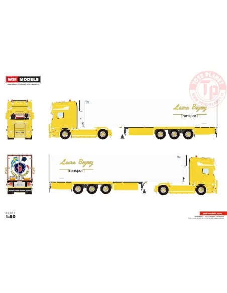 SCANIA STREAMLINE TOPLINE 4X2 REEFER TRAILER - 3 AXLE Lauratrans WSI 01-4612 WSI MODELS