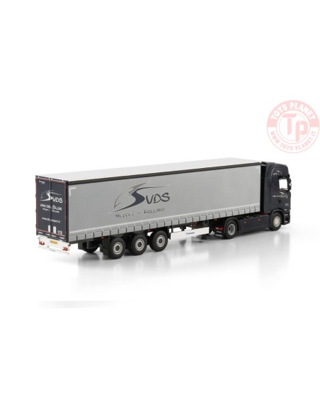 SCANIA S HIGHLINE CS20H 4X2 CURTAINSIDE TRAILER - 3 AXLE Van der Sluis transport WSI 01-4667 WSI MODELS SCANIA S HIGHLINE CS20H 4X2 CURTAINSIDE TRAILER - 3 AXLE Van der Sluis transport WSI 01-4667 WSI MODELS