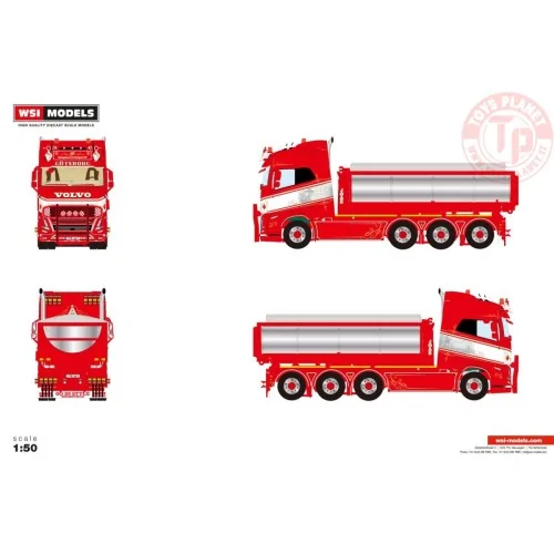 VOLVO FH5 HOOKLIFT SYSTEM 8X4 RIGED TRUCK DRAWBAR WITH HOOKLIFT SYSTEM + ASPHALT CONTAINER - JH Entreprenad & Transport WSI 0...