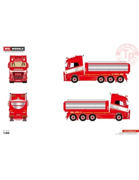 VOLVO FH5 HOOKLIFT SYSTEM 8X4 RIGED TRUCK DRAWBAR WITH HOOKLIFT SYSTEM + ASPHALT CONTAINER - JH Entreprenad & Transport WSI 0...