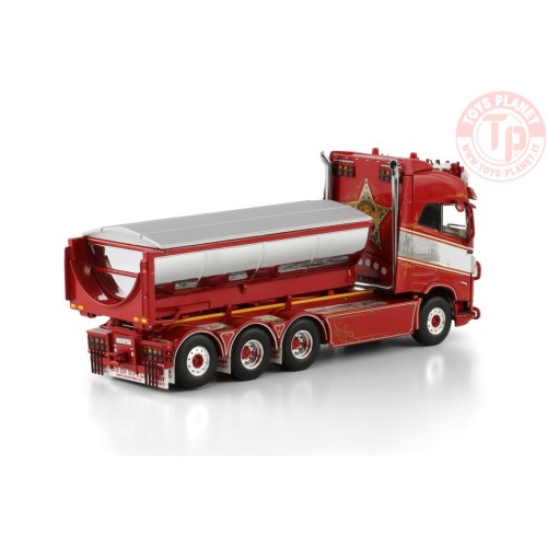 VOLVO FH5 HOOKLIFT SYSTEM 8X4 RIGED TRUCK DRAWBAR WITH HOOKLIFT SYSTEM + ASPHALT CONTAINER - JH Entreprenad & Transport WSI 0...