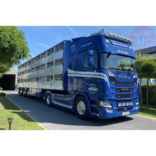 SCANIA S HIGHLINE CS20H 4X2 LIVE STOCK TRAILER - 3 AXLE Moeyaert WSI 01-4608 WSI MODELS