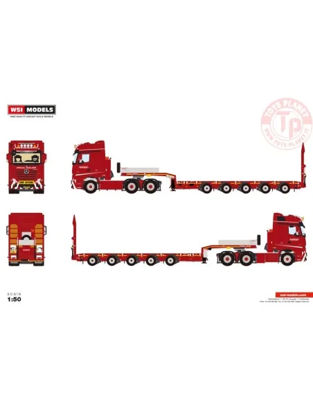 MERCEDES-BENZ ACTROS MP5 BIG SPACE 6X4 MANOOVR - 5 AXLE Nooteboom Red Line WSI 6073365 WSI MODELS